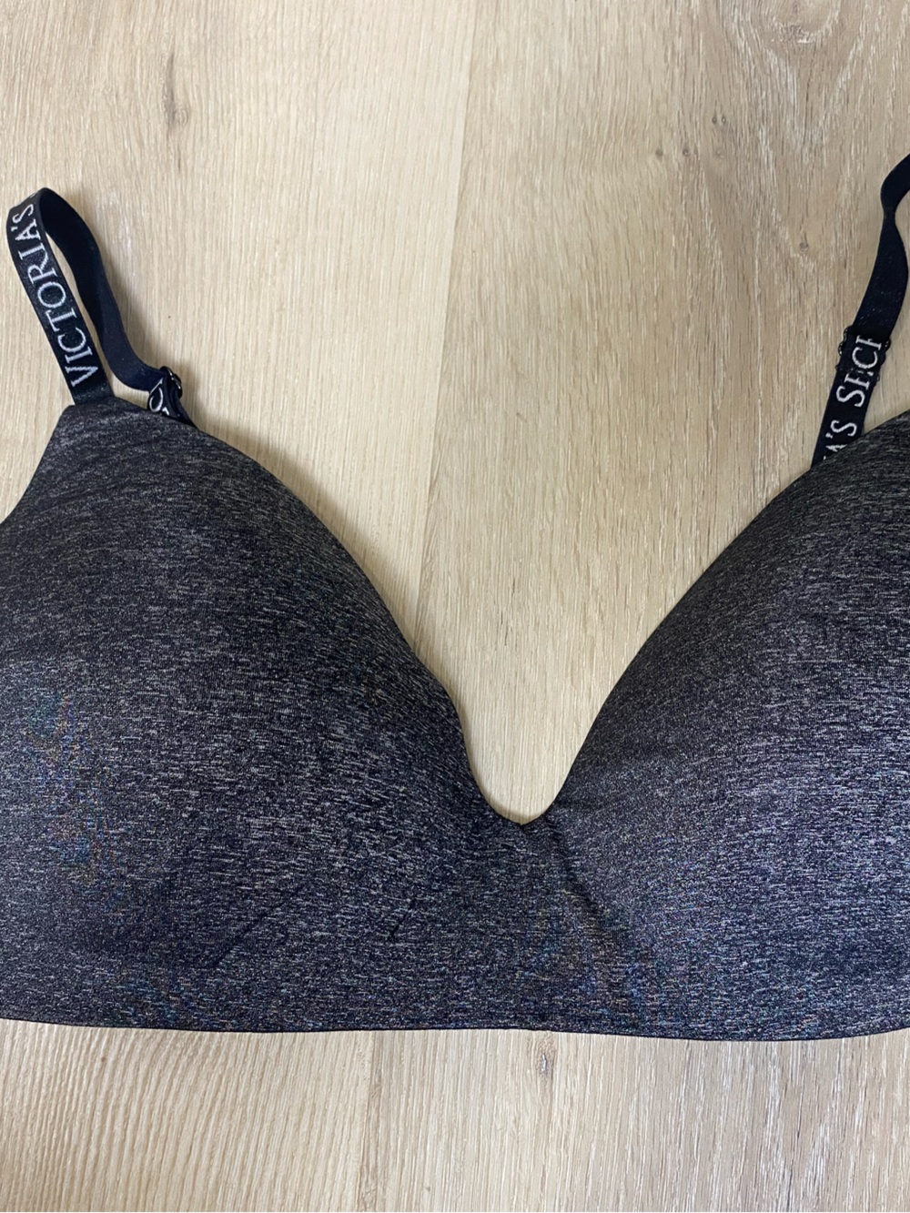 Victoria's Secret Heathered Black Seamless Wireless Bra